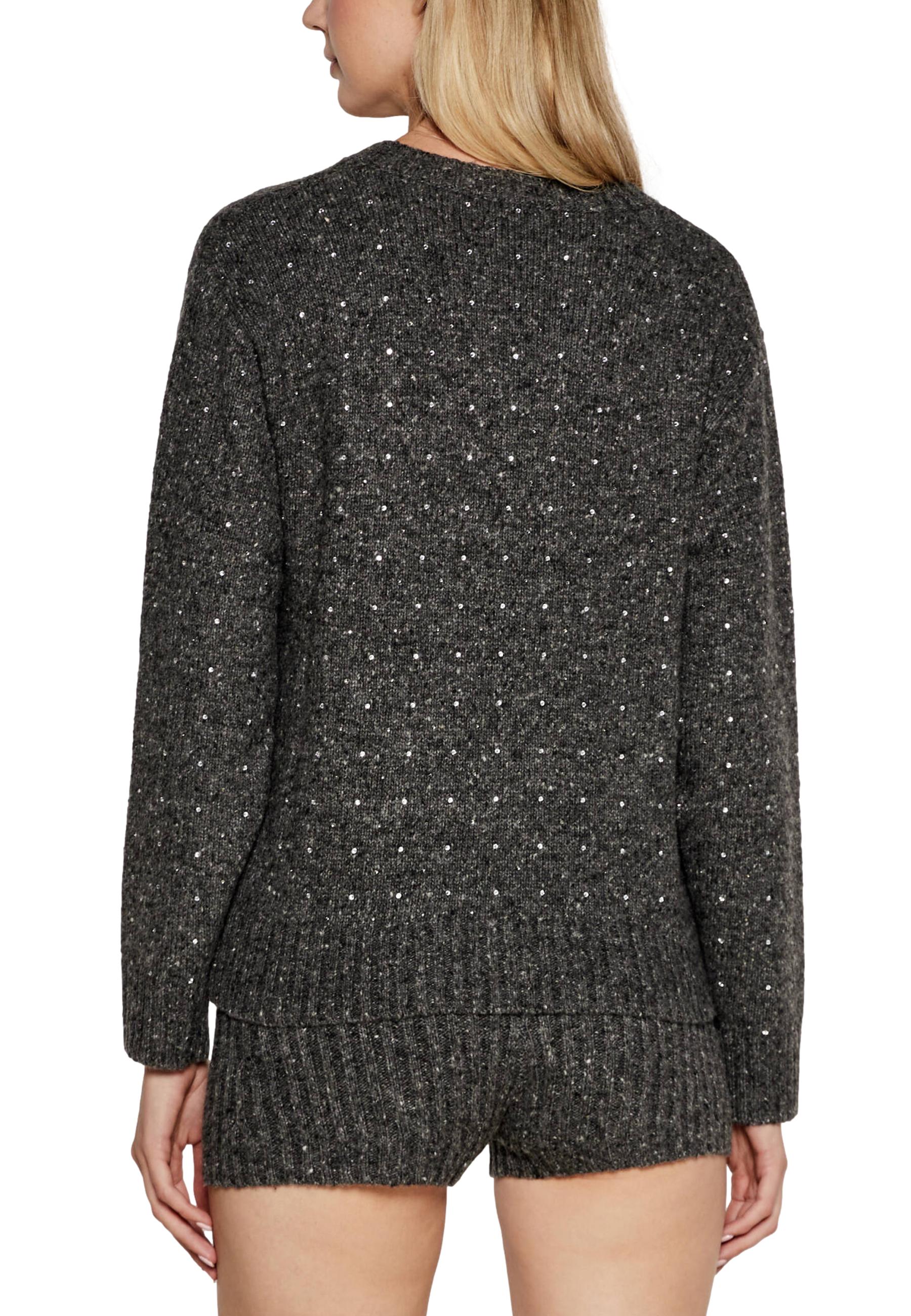 Alpaca-blend jumper with rhinestones - PINKO - Finizio Collezioni